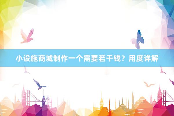 小设施商城制作一个需要若干钱？用度详解