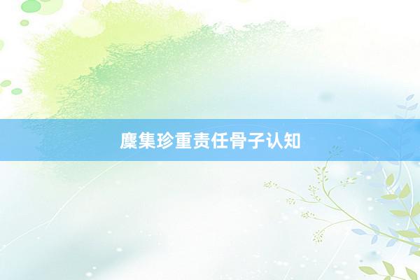 麇集珍重责任骨子认知